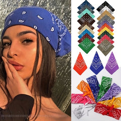 Cashew Flower Square Outdoor Sports Bag Head Scarf for Men