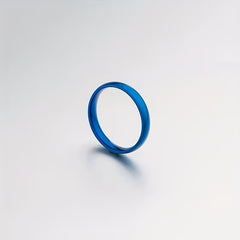 4MM Wide Stainless Steel Ring Glossy Inner And Outer Arc Jewelry