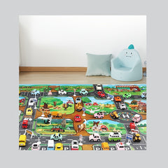 Floor Game Farm Traffic Large Map Simulated City Parking Lot Scene Map
