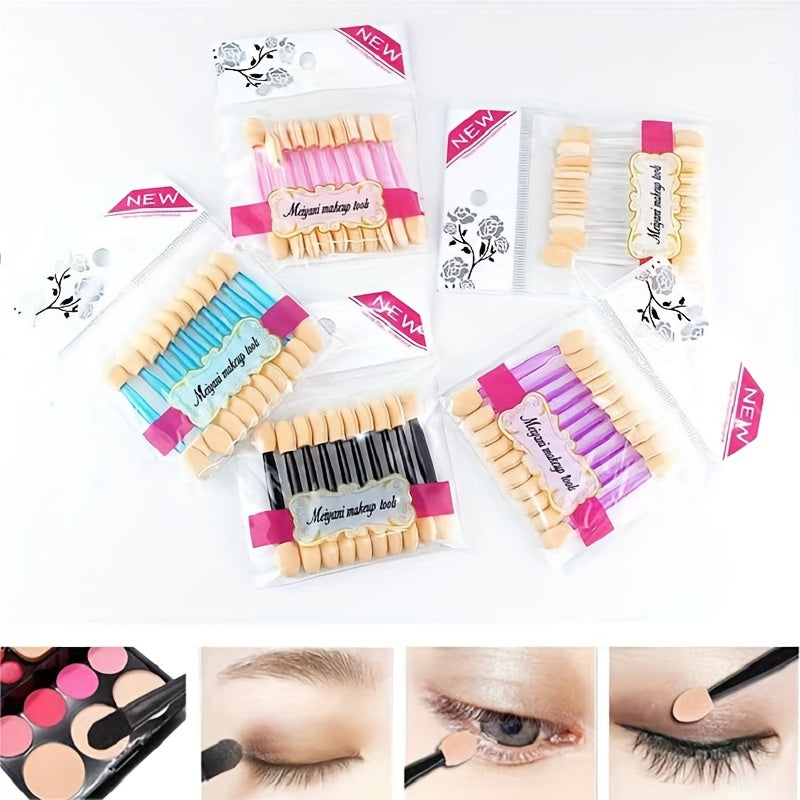 10pcs Sponge Eyeshadow Applicators Double Sided Makeup Applicator