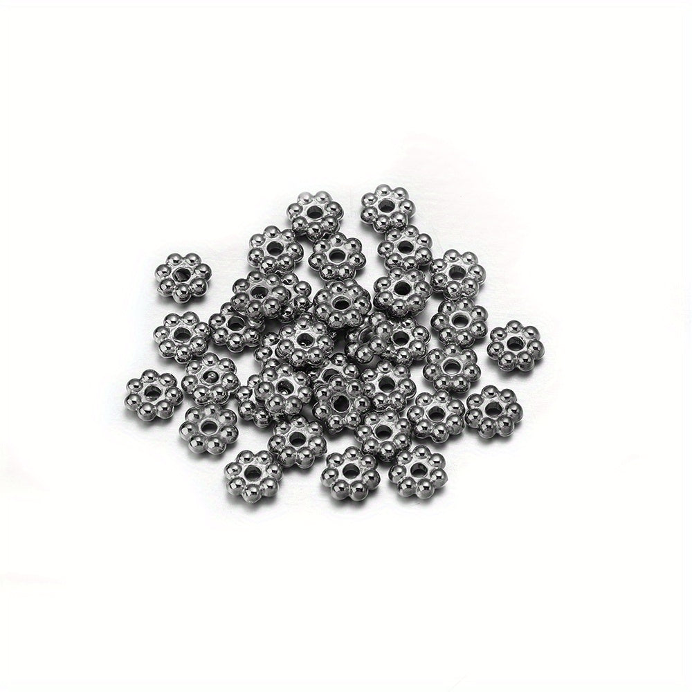 500pcs Snowflake Flake Spacer Loose Beads DIY Bracelet Necklace Beaded Jewelry