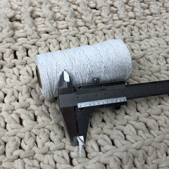 3 Strand Cotton Thread Soft Rope For Wall Hangings Plant Hangers Crafts 91m