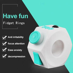 Mini Magical Ring Fidget Roller Toy Teal ABS Material