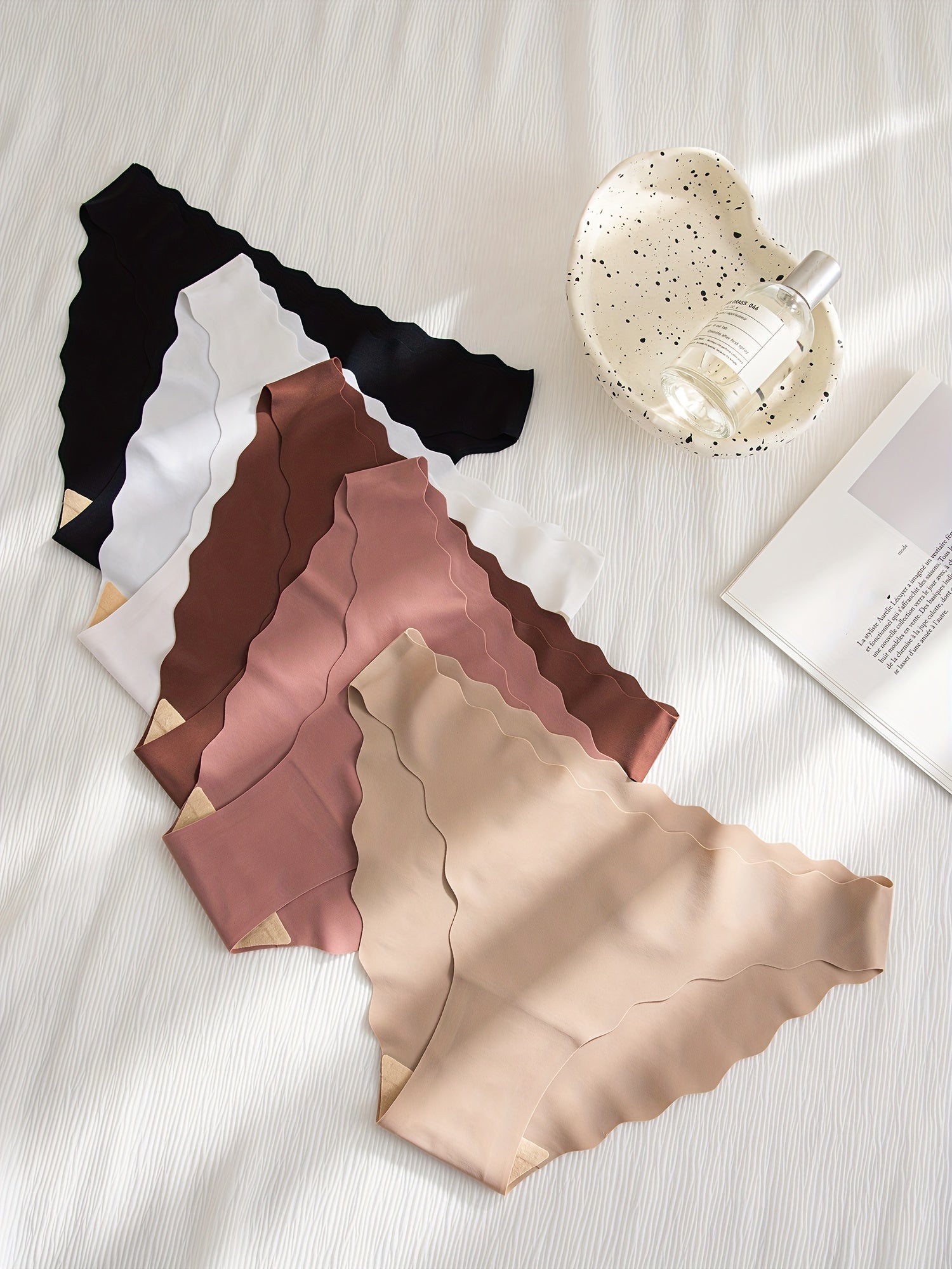 5pcs Seamless Solid Bikini Panties for Women