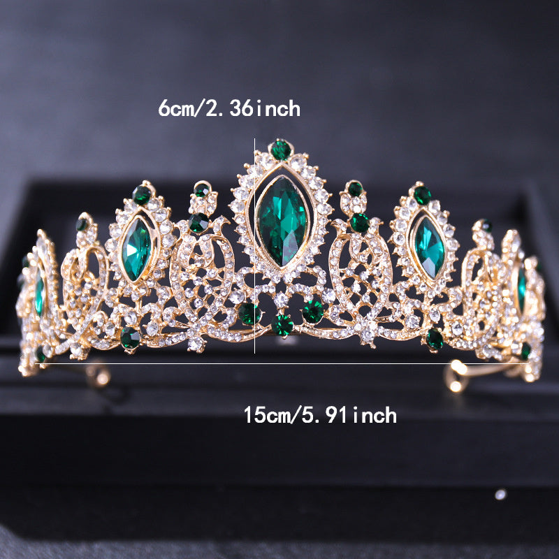Crystal Crown Tiara Headband Queen Style Prom Birthday Party Headdress