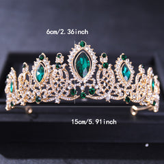 Crystal Crown Tiara Headband Queen Style Prom Birthday Party Headdress