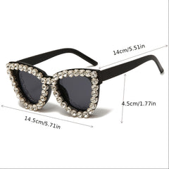 Cat Eye Sunglasses Rhinestone Women Men UV400