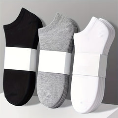10pairs Men's Soft Breathable Ankle Socks