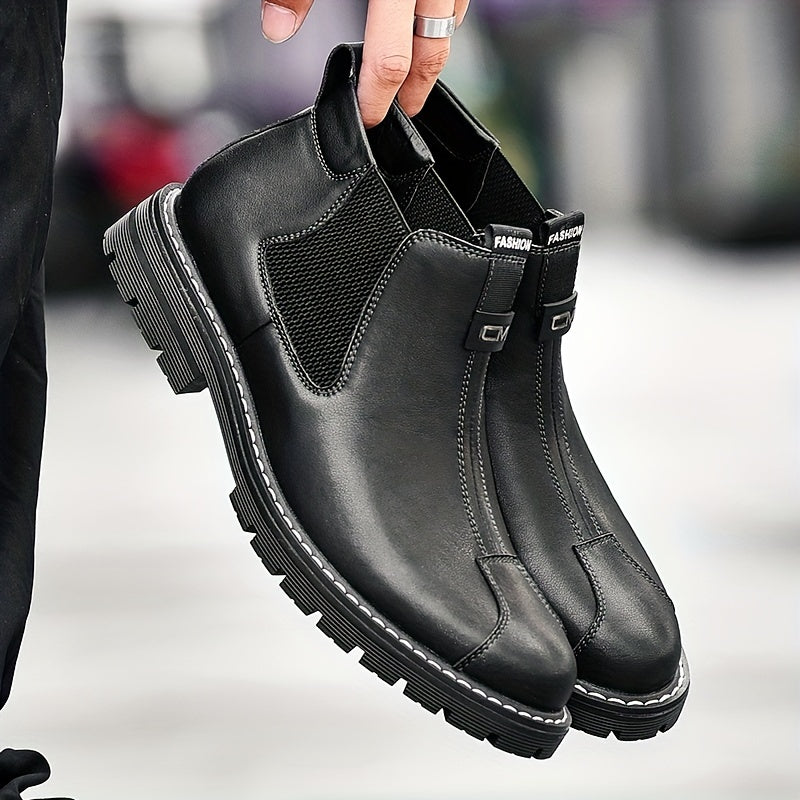 Men's Slip On Chelsea Boots Outdoor Anti-skid Rubber Sole Boots