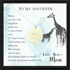 Tree Of Life Round Pendant Necklace for Daughter