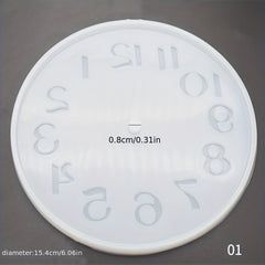 Clock Resin Mold Roman & Arabic Numerals Hanging Silicone Mold for Epoxy DIY