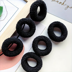 6pcs Large Size Thick Hair Rope Sports Hair Ties High Elastic Hair Bands