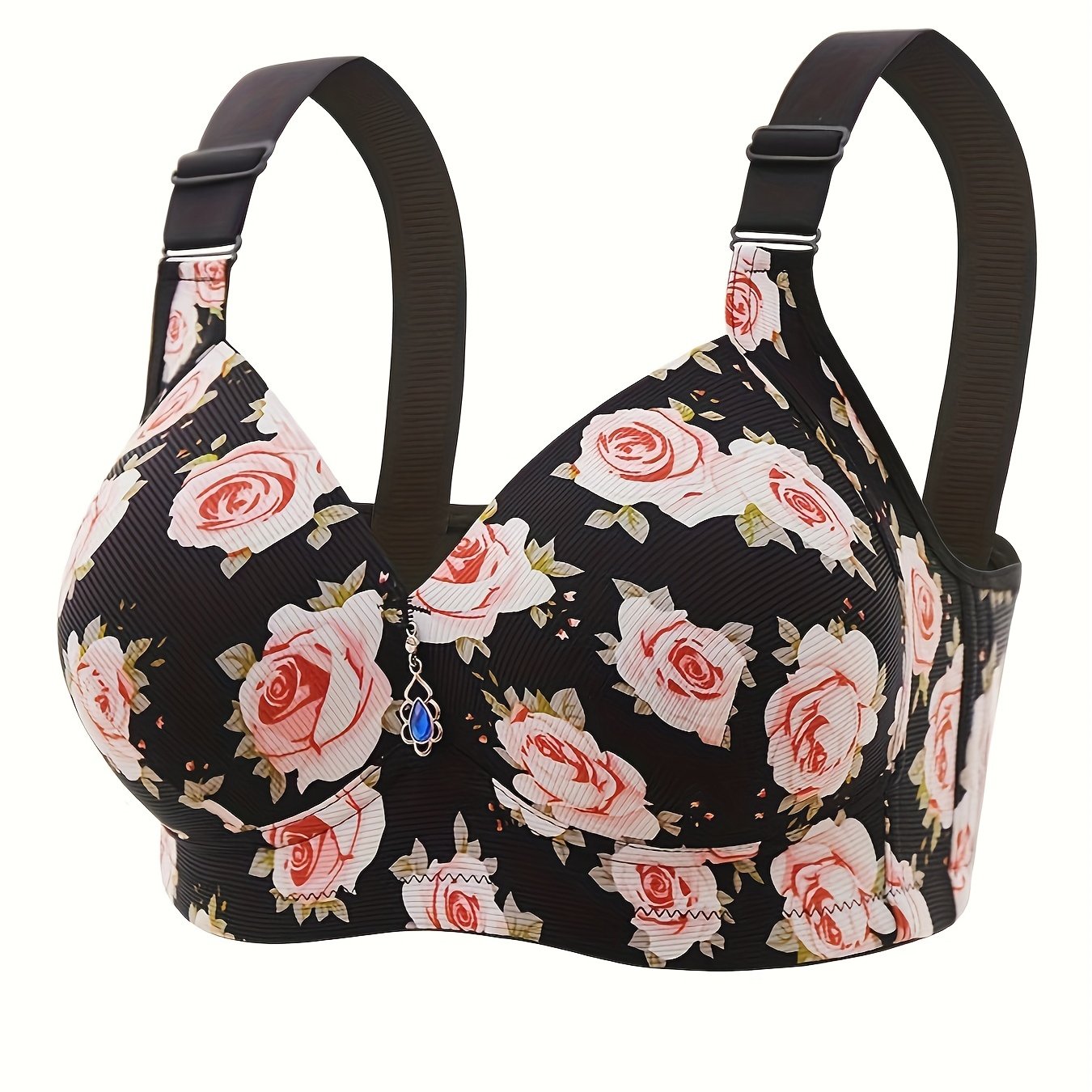 Floral Push Up Bra Breathable Anti Sagging Lingerie
