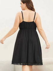 Contrast Lace V Neck Nightdress