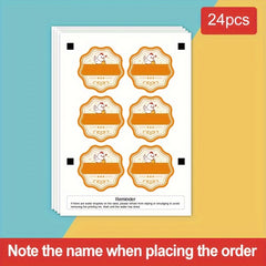 Special Shaped 3 Stickers in Orange Pink Coffee Green Purple