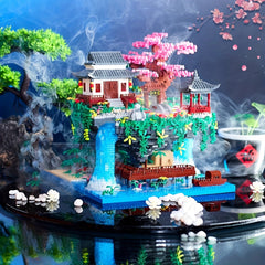 Mini Peach Blossom Pond Building Block Set - Chinese Architecture Model
