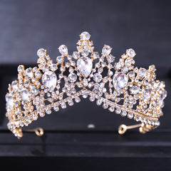 Baroque Wedding Crown Crystal Bride Tiaras Bridal Headpieces