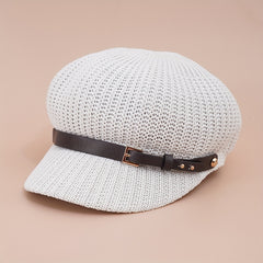 Candy Beret Casual Knit Beret Cap Lightweight Painter Hat For Women