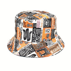 Hip Hop Graffiti Bucket Hat Reversible Lightweight Fisherman Cap