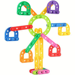 50pcs Desktop Building Multifunctional Strip Building Blocks Educational Toy