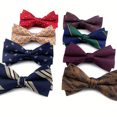 Formal Drawdown Bow Tie with Bowknot for Men