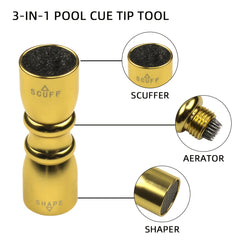 3 In 1 Snooker Billiard Pool Cue Tip Tool Repair Kit Billiard Accessories