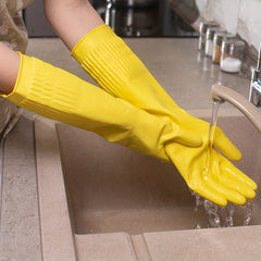 4pairs Kitchen Rubber Cleaning Gloves Non Slip Waterproof