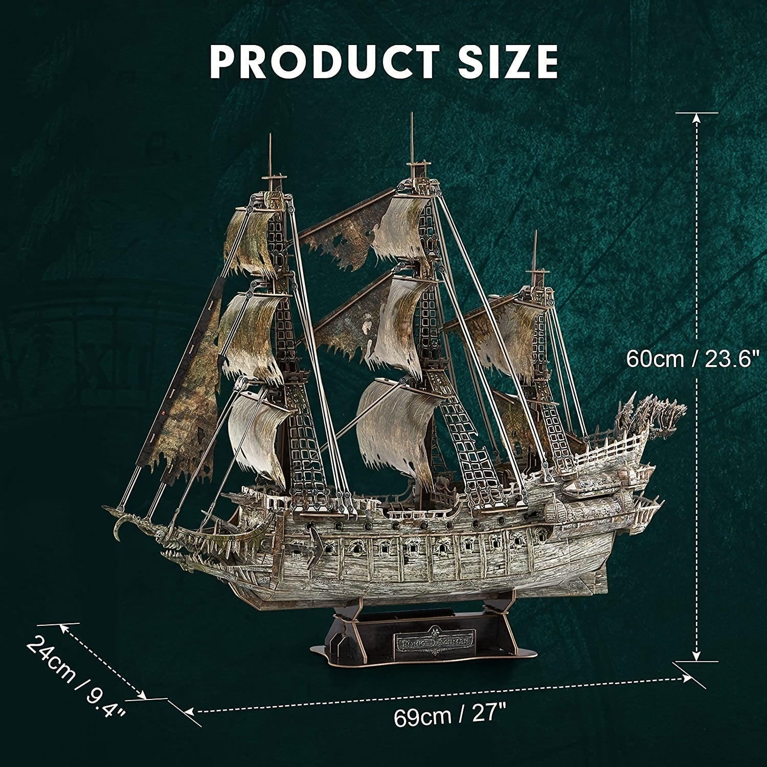 3D Puzzle LED Flying Dutchman 360pcs Pirate Craft Model Kit