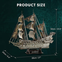 3D Puzzle LED Flying Dutchman 360pcs Pirate Craft Model Kit