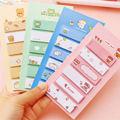 120pcs Cartoon Sticky Notes Student Functional Classification Index Stickers