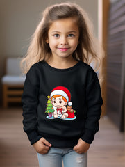 OERYUI Christmas Baby Graphic Sweatshirt Comfy Pullover Kids Clothes Gift