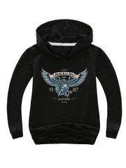 Cotton Eagle Print Hoodies Girls Comfy Sweatshirt Pullover Spring Fall Gift