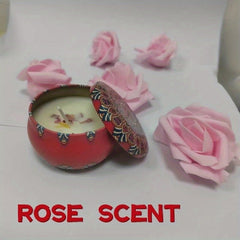 Bohemian Dried Flower Scented Candles Tin Can Fragrant for Bedrooms