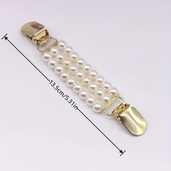 Faux Pearl Buckle Cardigan Clip Vintage Scarf Pin