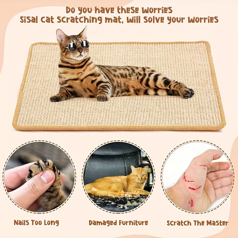Sisal Cat Scratch Mat Protects Carpets Sofas