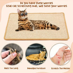 Sisal Cat Scratch Mat Protects Carpets Sofas