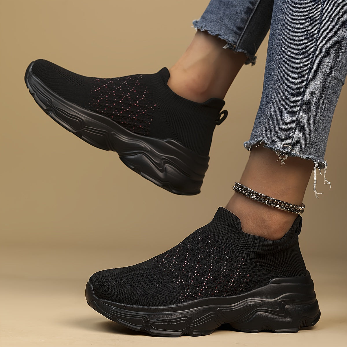 Women's Lightweight Breathable Running Shoes Slip On Casual Outdoor Sneakers