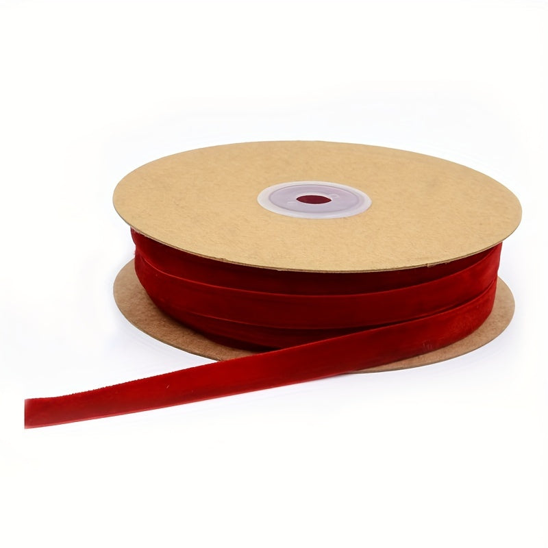 Burgundy Velvet Ribbon Vintage Ribbon for Christmas Wreath Craft Ornaments