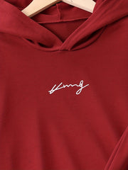 Boy's 2pcs Hoodie & Solid Sweatpants Set for Spring Fall