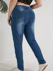 High Rise Skinny Jeans with Ripped Details