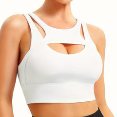 Women's Push Up Sports Bra Yoga Workout Crop Top Halter Cutout Tank