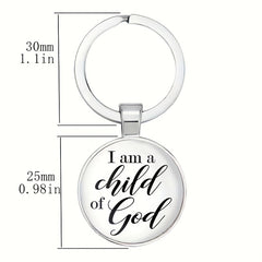Vintage English Keychain I'm A Child Of God Keychain For Girls