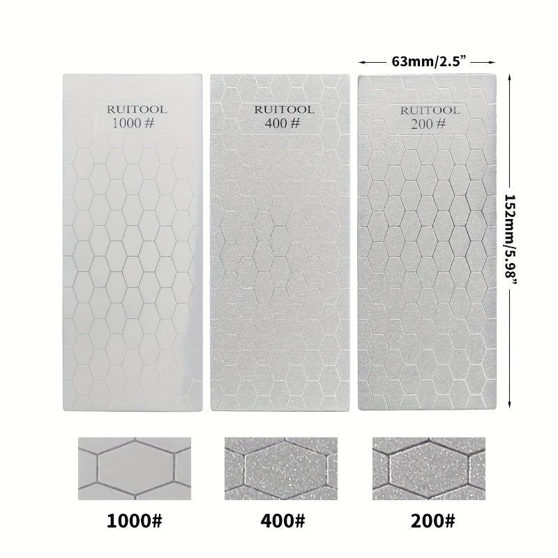 Diamond Sharpening Stone for Kitchen Knives with Non Slip Base