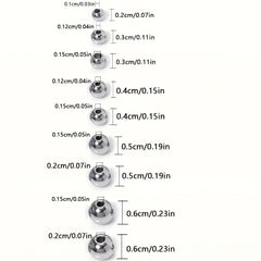 100pcs Stainless Steel European Ball Spacer Beads For Jewelry Making Diy