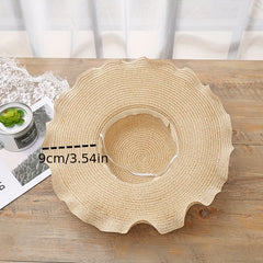 Wide Brim Sun Hat Easter Garland Decor Floppy Straw Hat