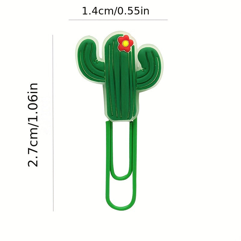 Colorful Flower PVC Paper Clip Bookmarks for Students