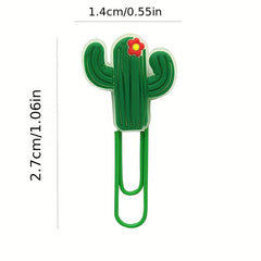 Colorful Flower PVC Paper Clip Bookmarks for Students