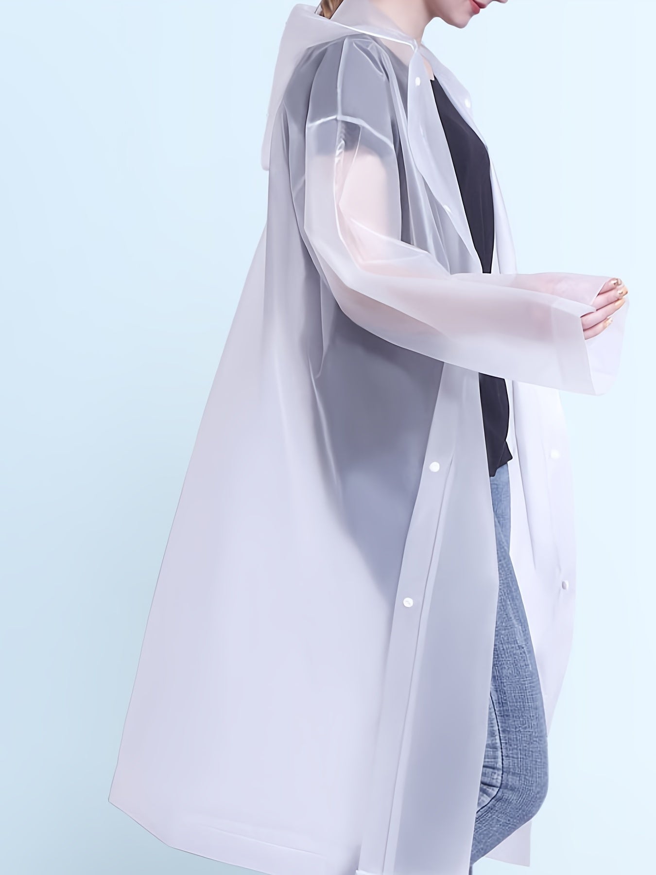Waterproof Adult Hooded Raincoat Drawstring Pancho