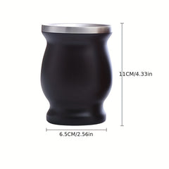 Stainless Steel Yerba Mate Tea Mug 8oz Double Wall Gourd Madai Cup