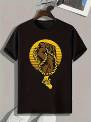 Fist Print Men's Graphic T-shirt for Summer